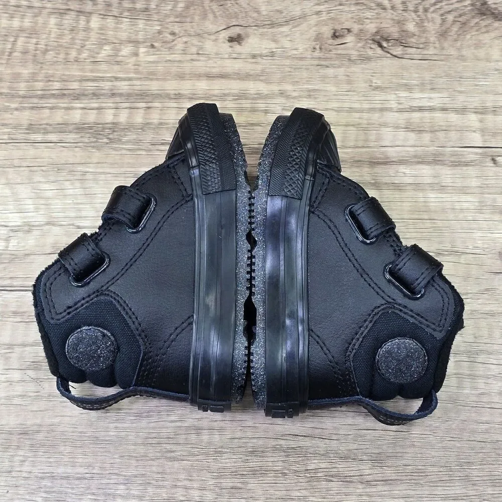 Converse Chuck Taylor All Star Berkshire Toddler's Sz 4 Black Leather Boots NEW